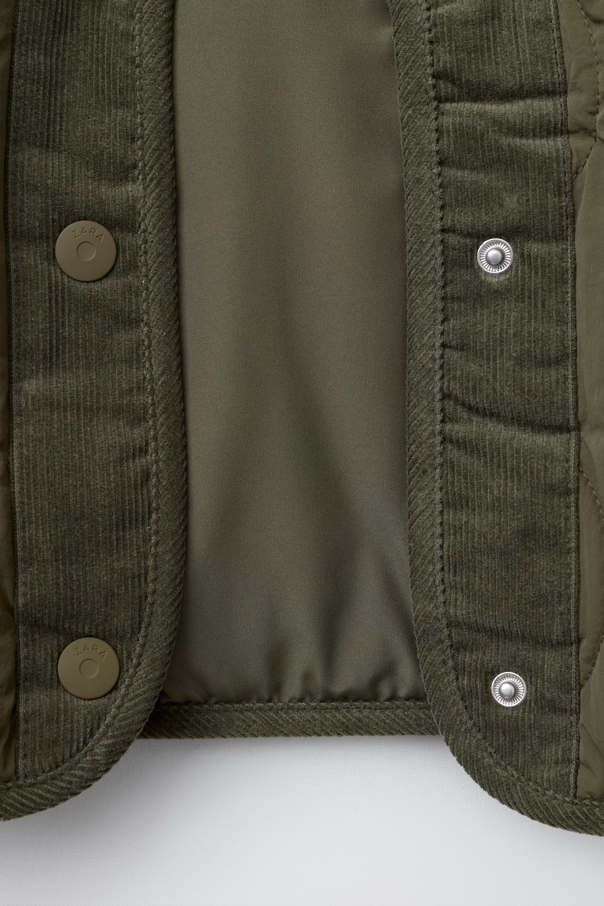 COMBINATION NYLON AND CORDUROY VEST